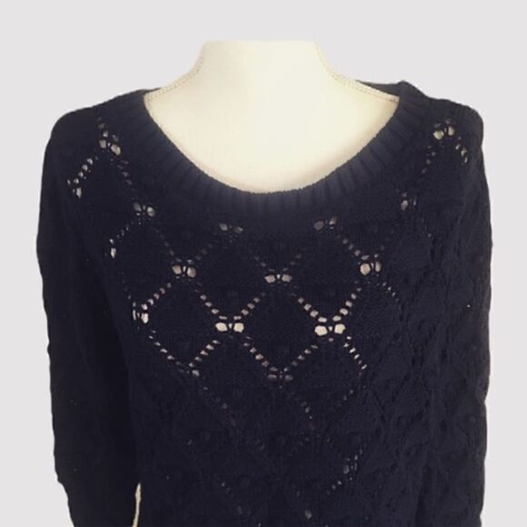 Tommy Hilfiger Open Knit Blue Sweater - Picture 4 of 5